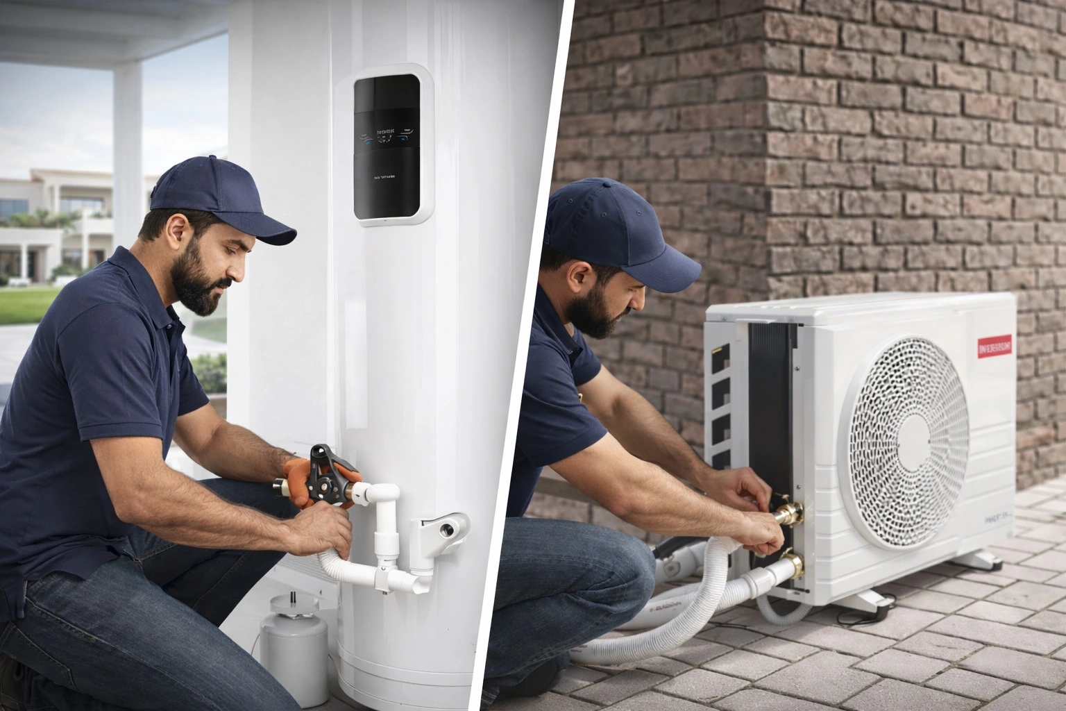 Home heat pump service